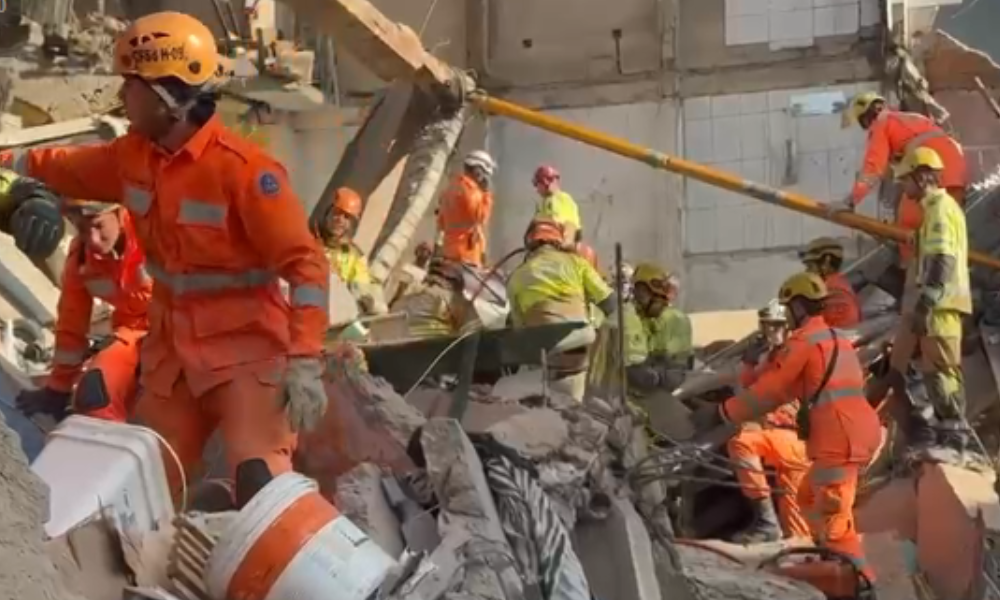 Asilo desaba em BH e deixa ao menos um morto; bombeiros buscam vítimas