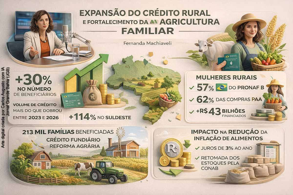 Governo Lula amplia crédito rural e fortalece agricultura familiar com foco em renda, produção e inclusão no campo