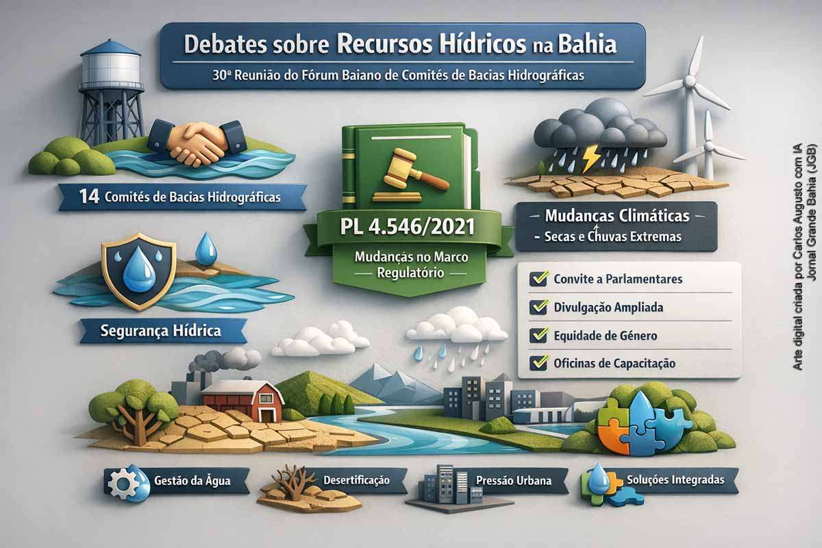 Segurança hídrica e governança da água mobilizam comitês de bacias na Bahia em meio a mudanças regulatórias e desafios climáticos