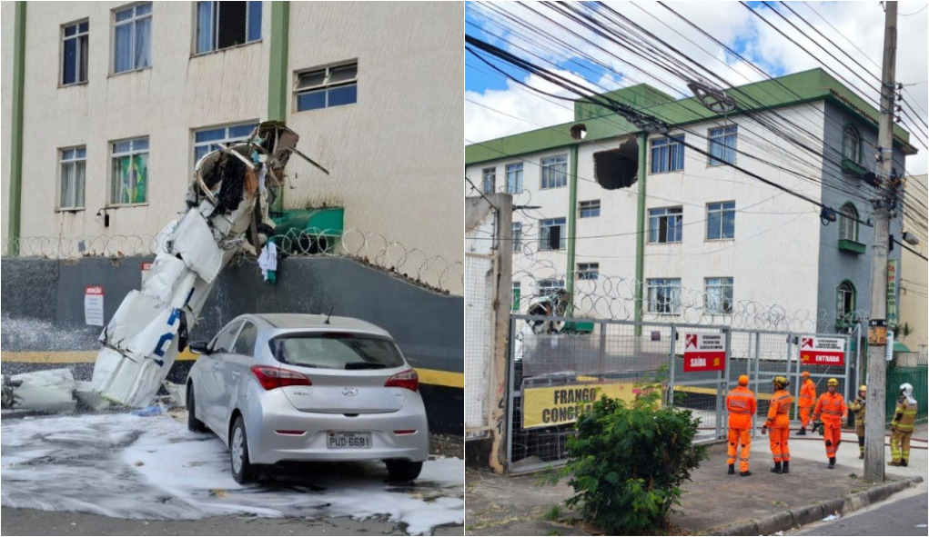 Avião de pequeno porte colide com prédio em BH; pelo menos duas pessoas morreram