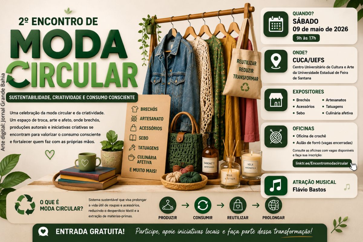 CUCA recebe 2º Encontro de Moda Circular com brechós, oficinas e atrações culturais em Feira de Santana