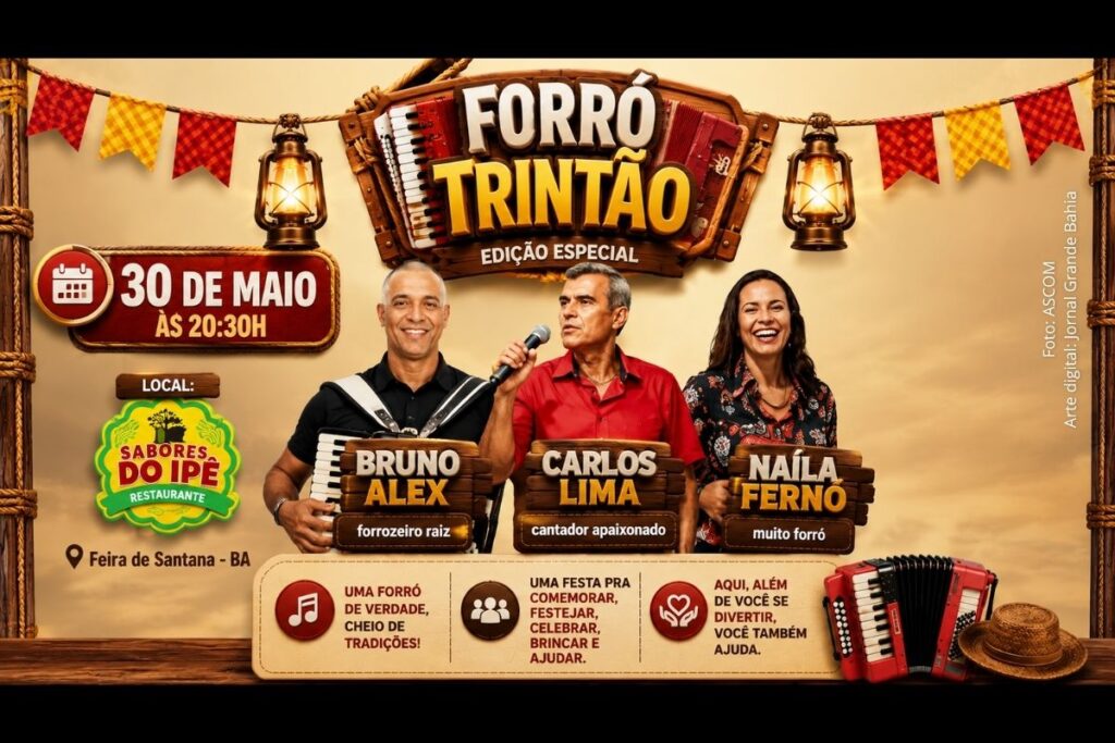 Forró Trintão reúne tradição, celebração e ação solidária em Feira de Santana