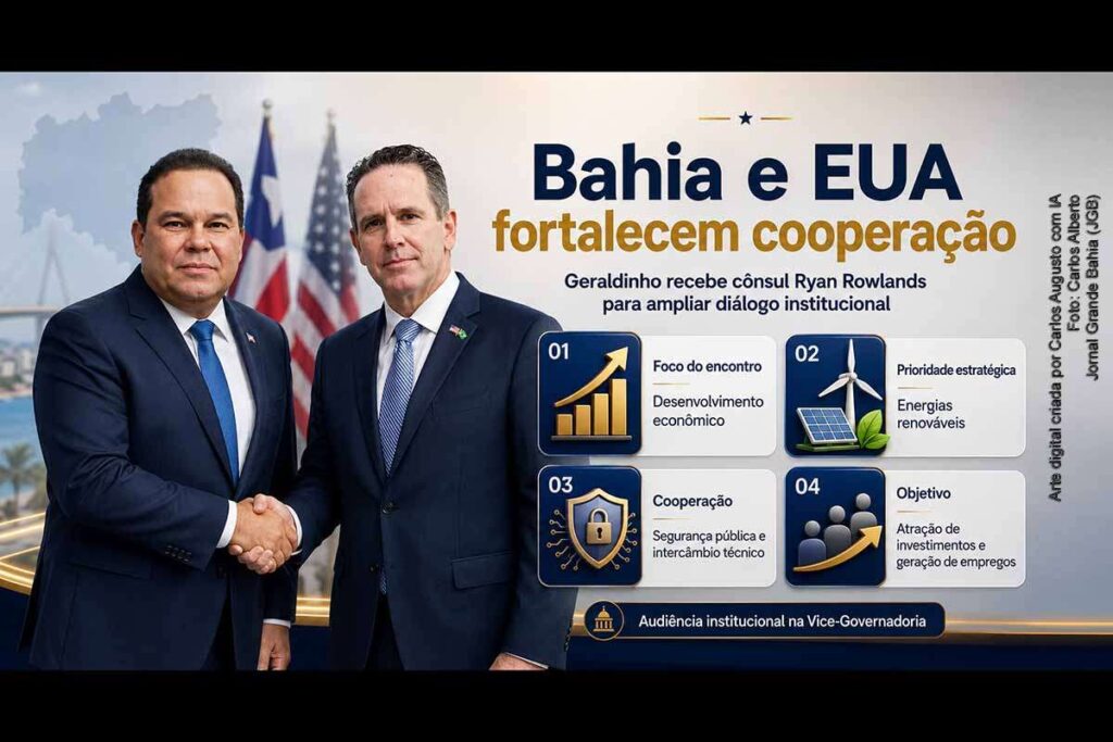 Vice-governador Geraldinho recebe cônsul dos EUA e defende ampliação de investimentos na Bahia