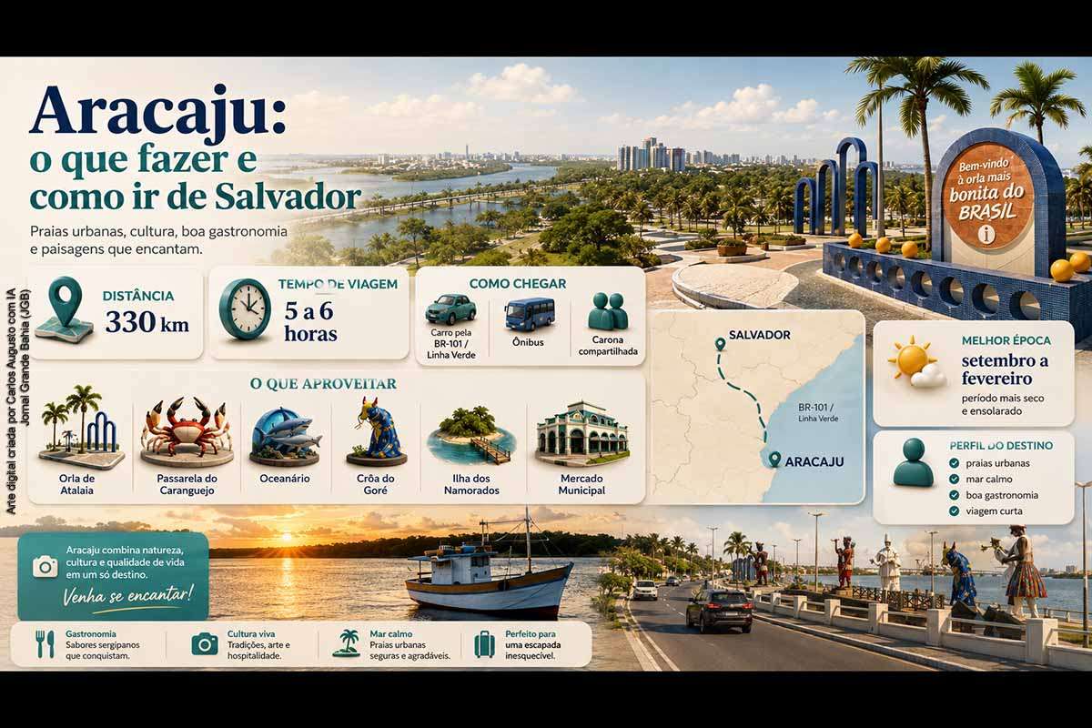 Aracaju: o que fazer na capital sergipana e como ir de Salvador
