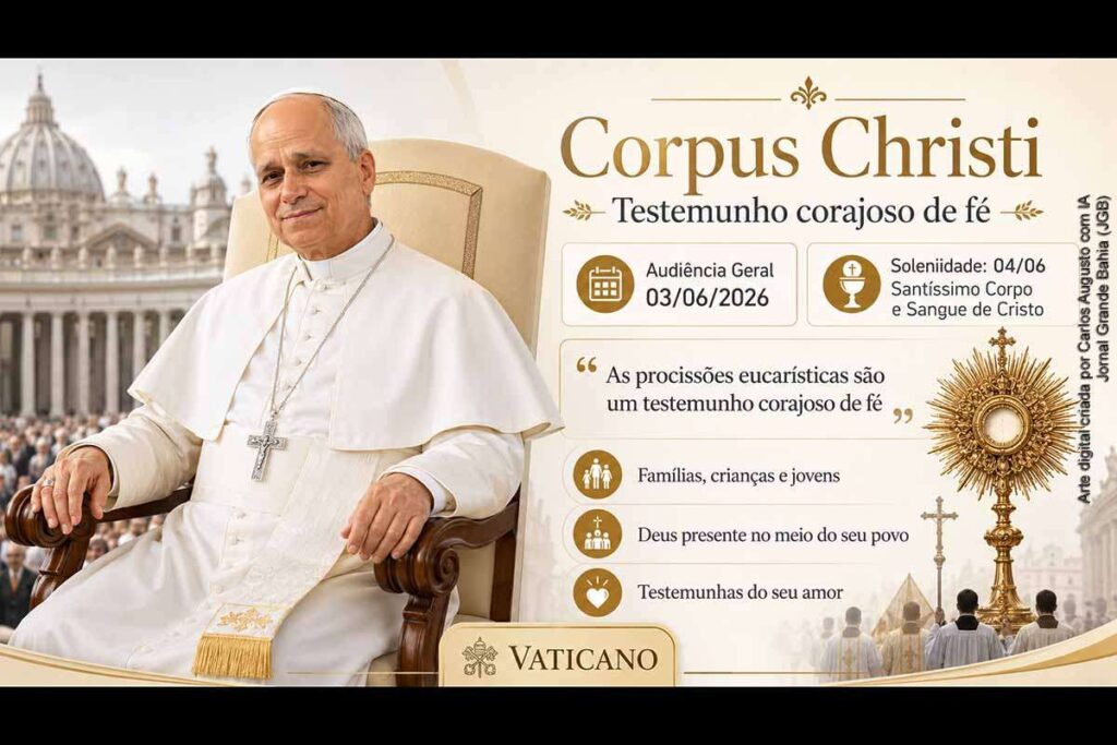 Papa Leão XIV defende procissões de Corpus Christi como testemunho público de fé