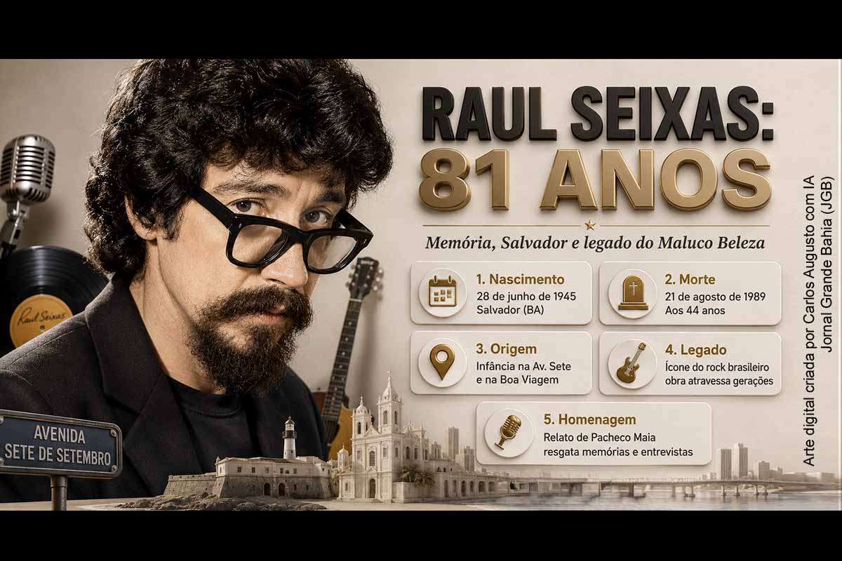 Raul Seixas completaria 81 anos: memórias de Pacheco Maia resgatam infância, família e legado do Maluco Beleza