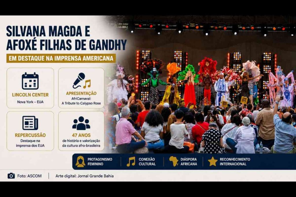 Afoxé Filhas de Gandhy ganha repercussão na imprensa dos EUA após apresentação de Silvana Magda no Lincoln Center
