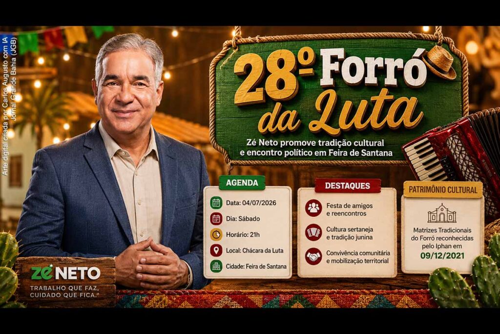 Deputado Zé Neto promove 28º Forró da Luta em Feira de Santana com tradição cultural e encontro político na Chácara da Luta