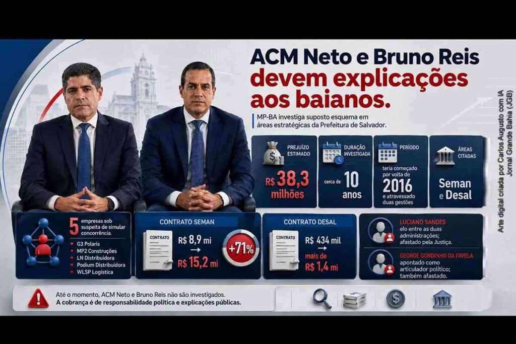 Ex-prefeito ACM Neto e prefeito Bruno Reis devem explicações aos baianos | Por Carlos Augusto