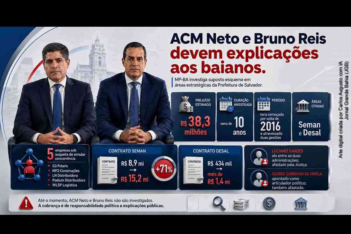 Ex-prefeito ACM Neto e prefeito Bruno Reis devem explicações aos baianos | Por Carlos Augusto