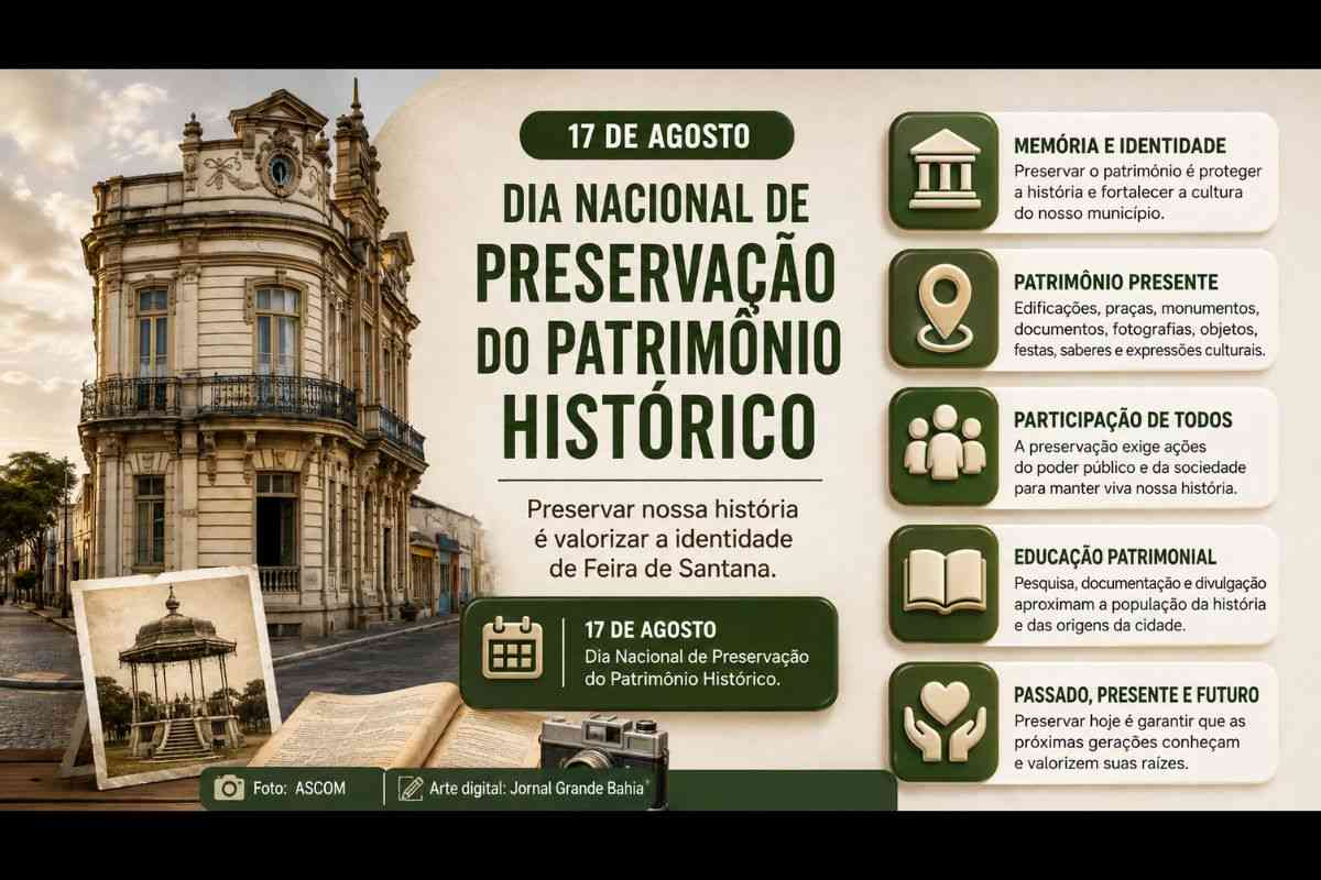 Dia do Patrimônio Histórico: Feira de Santana destaca preservação da memória e identidade cultural