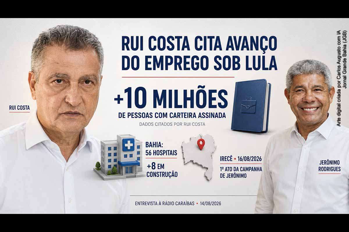 Ex-ministro Rui Costa cita 10 milhões de trabalhadores formais sob Lula e convoca ato de Jerônimo em Irecê