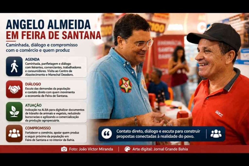 Deputado Angelo Almeida visita Centro de Abastecimento de Feira de Santana e dialoga com comerciantes