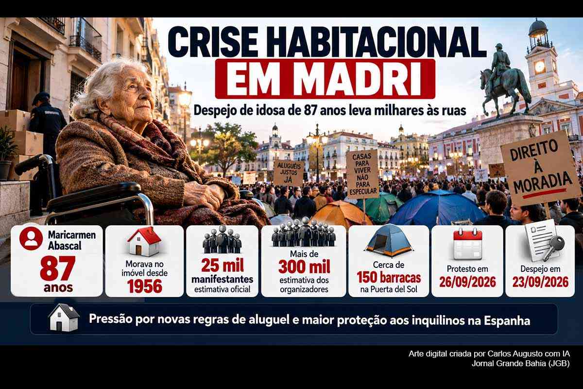 Despejo de idosa de 87 anos leva milhares às ruas de Madri e amplia pressão por novas regras para aluguéis na Espanha