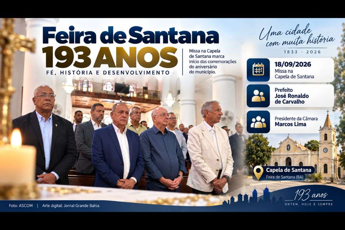 Feira de Santana celebra 193 anos com missa, sessão solene e homenagens