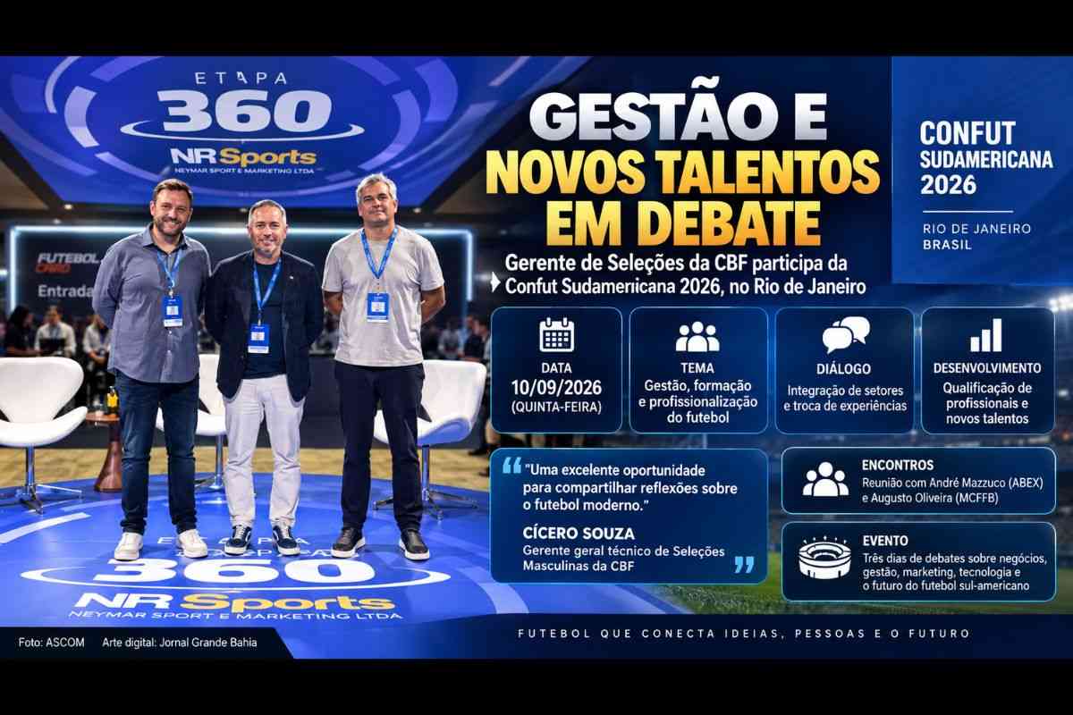Gerente de Seleções da CBF debate gestão, formação e profissionalização do futebol na Confut Sudamericana 2026