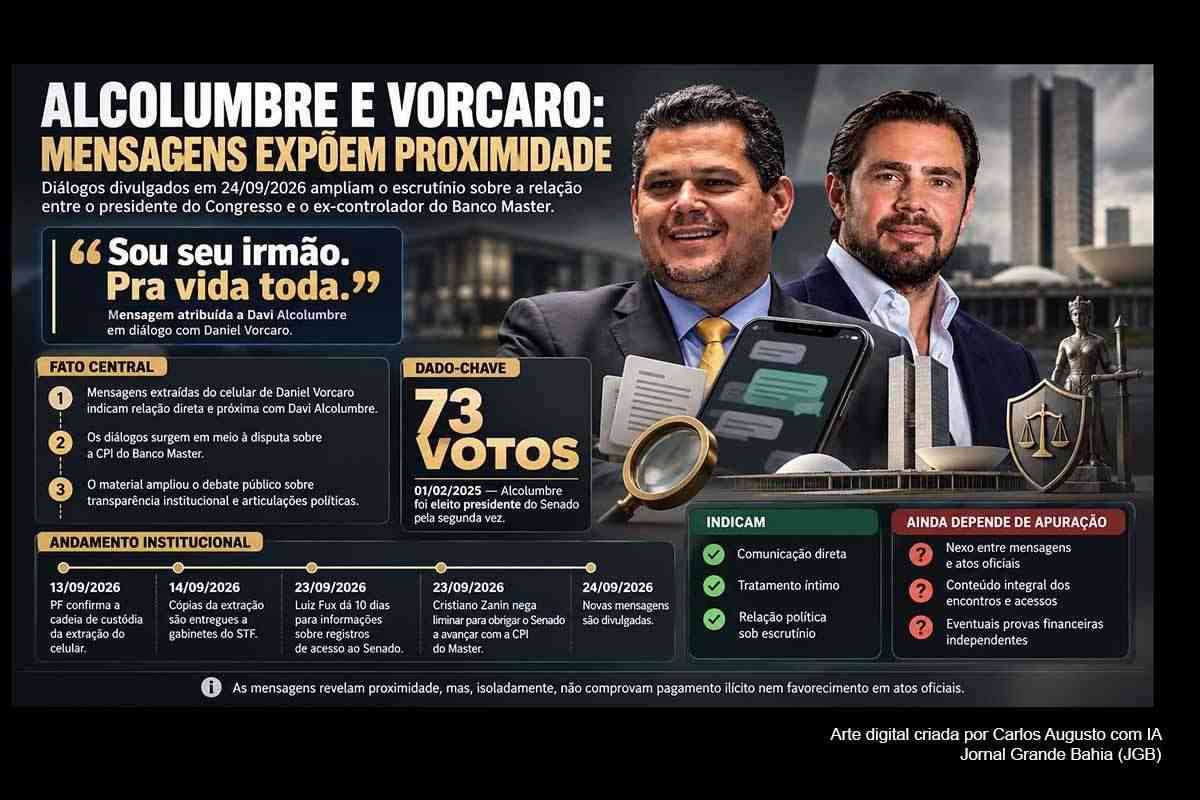 Mensagens de Daniel Vorcaro indicam proximidade com senador Davi Alcolumbre e reacendem disputa sobre CPI do Banco Master no Senado