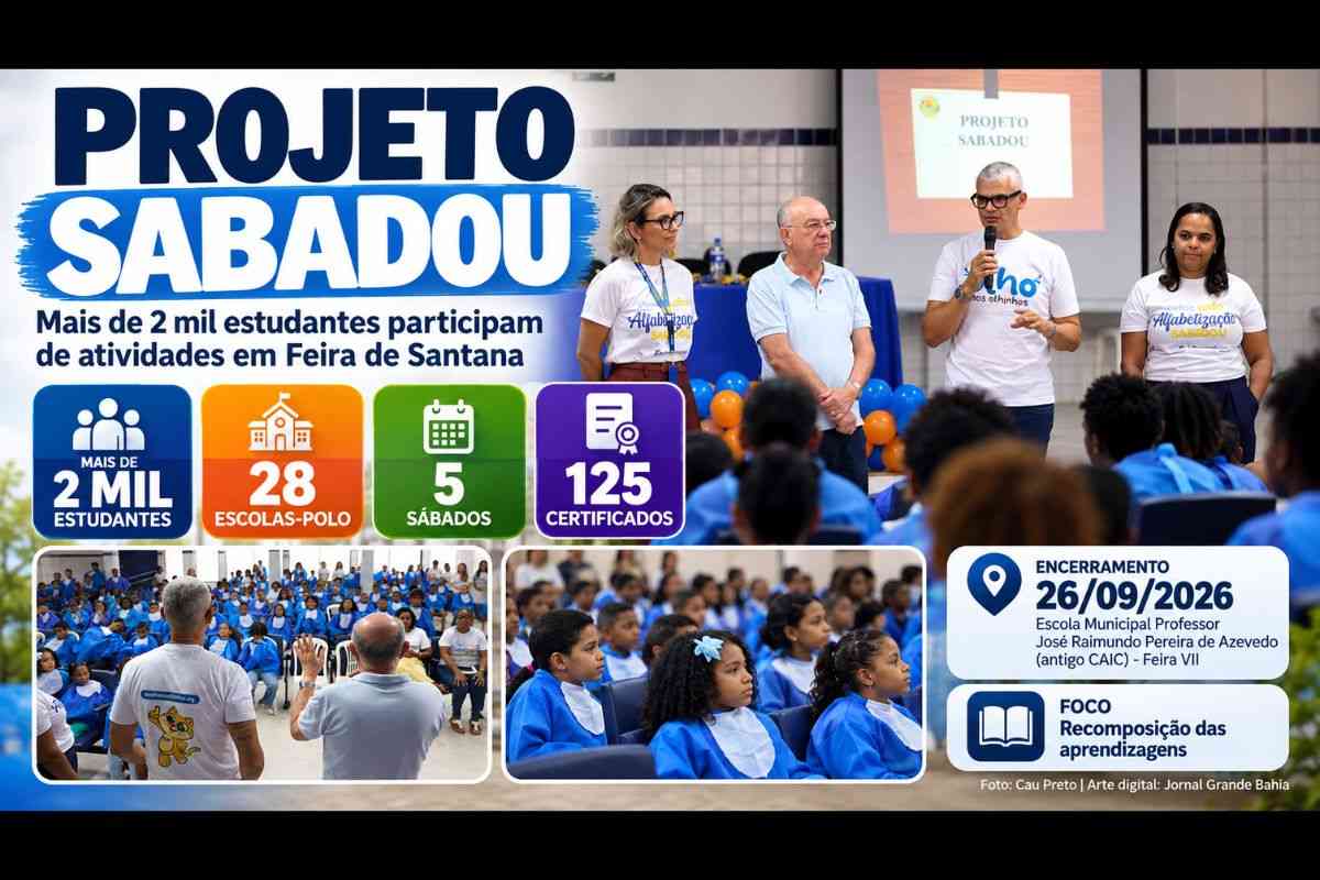 Projeto Sabadou encerra atividades com mais de 2 mil estudantes em 28 escolas de Feira de Santana